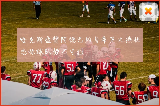 哈克斯盛赞阿德巴约与希罗火热状态称球队势不可挡